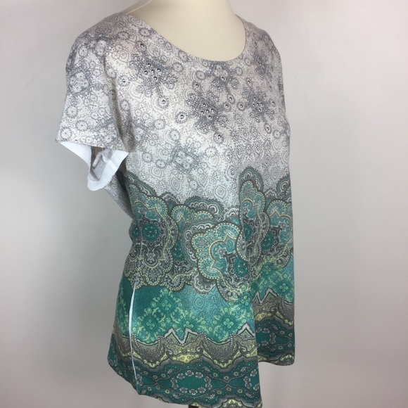 Mandala Print Ombré Blouse - Picture 3 of 8